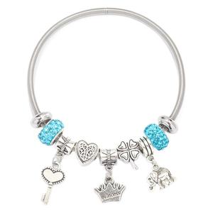 <span class=keywords><strong>Bracciale</strong></span> <span class=keywords><strong>con</strong></span> ciondolo a farfalla in acciaio inossidabile <span class=keywords><strong>con</strong></span> perline di <span class=keywords><strong>diamanti</strong></span> fai-da-te, placcato argento, stile bohémien, regalo unisex - Product Image 5