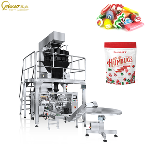 Top Y automático viscoso dulces 4 servomotores Doypack máquina hoyuelo placa multicabezal pesadora prefabricada bolsa embalaje de alimentos - Product Image 1