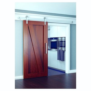 Puertas Corredizas de Gran Suavidad, Venta Directa de Fábrica, Diseño Moderno OEM, Puerta de Granero de Madera Sólida para Taller - Product Image 1