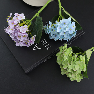 <b>Hydrangea</b> <b>Artificial</b> <b>Flower</b> Soft Plastic PVC High Simulation Wedding Home Decor Desktop Decoration - Product Image 4