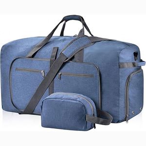 Sac de sport pliable en polyester et PU grande capacité BSCI, sac de voyage portable avec fermeture éclair pour femme, idéal pour la gym et le fitness - Product Image 3