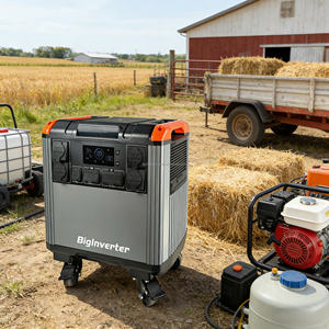 Station d'alimentation portable 220v 5000w BIGINVERTER LiFePO4 avec panneaux solaires pour usage industriel, domestique et extérieur - Product Image 6