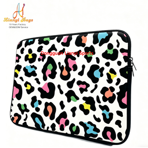 Sac <span class=keywords><strong>pour</strong></span> <span class=keywords><strong>ordinateur</strong></span> portable en néoprène à imprimé léopard personnalisé en usine, sac de transport rembourré doux et protecteur, <span class=keywords><strong>housse</strong></span> <span class=keywords><strong>pour</strong></span> <span class=keywords><strong>ordinateur</strong></span> portable de <span class=keywords><strong>13</strong></span>/14/15,6 <span class=keywords><strong>pouces</strong></span> - Product Image 5