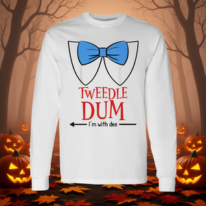 T-shirt à manches longues Tweedle Dum I'm With Dee, chemise de costume d'Halloween - Product Image 3