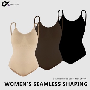 Бесшовный утягивающий корректирующий боди-комбидресс для женщин, подтягивающий бедра, с эффектом похудения, послеродовой, нейлоновый, улучшенная версия - Product Image 2