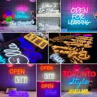 Letreros de Neón con Luz LED, Logotipo/Caracteres Personalizables para Decoración de Tiendas y Paisajes, Material de PVC, Clasificación IP65