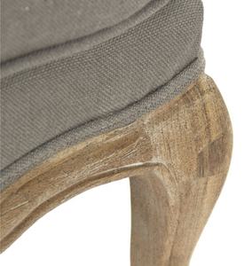 Sıcak satış fransız çiftlik antika ahşap kanepe koltuk salonu oturma odası mobilya Accent gri keten uzanmış sandalye - Product Image 5