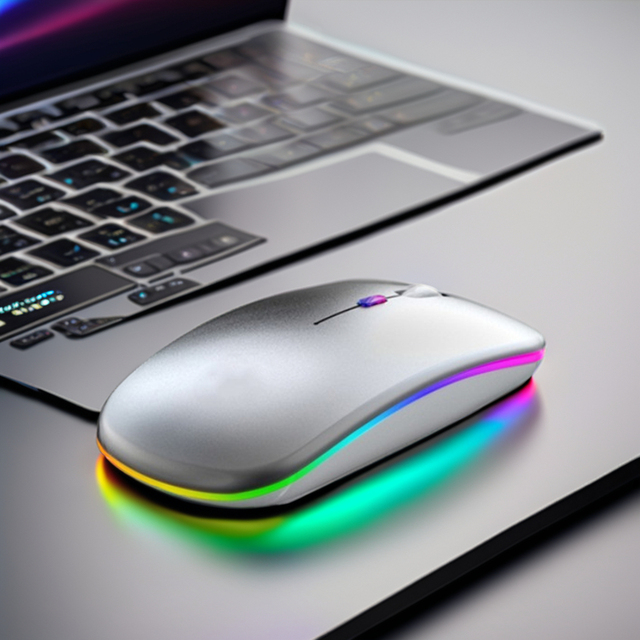 Computer Accessories RGB Backlit BT5.2 Vertical Rechargeable Wireless Mouse Silent Switch Portable Mouse for Laptops Desktop
