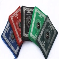 Alfombra plegable de bolsillo para viaje al aire libre, tapete de oración portátil de Color verde, para regalo de amigos