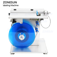 ZONESUN ZS-TB90B boîte en Carton pliante horizontale Anti inviolable autocollant adhésif Semi automatique étanchéité coin étiqueteuse