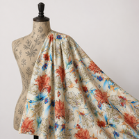 Tissu 100 % rayonne respirant et léger à imprimé floral pour robes, hauts et vêtements pour filles, tailles personnalisées, MOQ 1, directement de l'usine