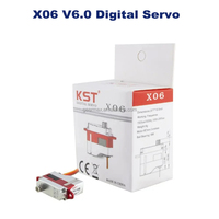 Micro-servo numérique à engrenages métalliques KST X06 V6.0 HV 1.8Kgf.cm 0.07sec pour planeurs RC, moteur DC sans noyau, boîtier en alliage d'aluminium, roulement à billes 1BB