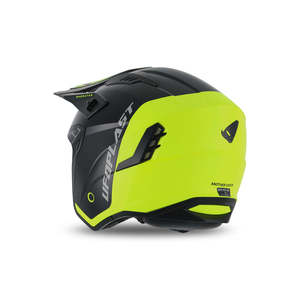 SHERATAN JET CROSS XL casco Motocross con visiera giallo fluorescente guscio in fibra di vetro nero costruzione per la guida di motocicli - Product Image 3