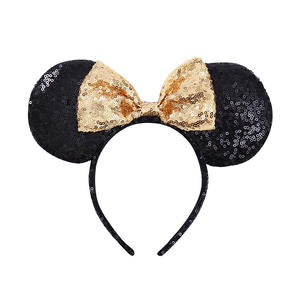 Bandeaux à gros nœud colorés bonbons pour adultes, scintillants, avec des dessins de <span class=keywords><strong>Mickey</strong></span> et <span class=keywords><strong>Minnie</strong></span>, avec des oreilles, super mignons, collection - Product Image 4