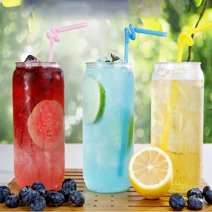 Pet nhựa soda có thể 250ml 330ml 500ml trong suốt Pet đồ uống lon. 8oz 12oz 13OZ 16oz rõ ràng soda có thể với nắp - Product Image 4