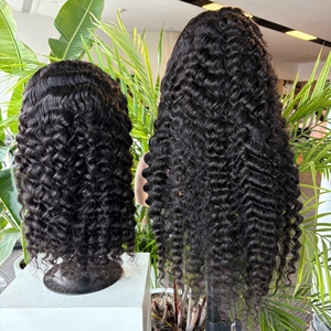 Peluca frontal HD de cabello rizado birmano natural, densidad 200%, onda profunda, cierre HD 5x5 para mujeres afroamericanas, pelucas de cabello <span class=keywords><strong>humano</strong></span> vietnamita - Product Image 1