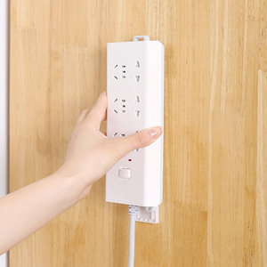 Power Strip Holder Wall Mounted Storage Rack For Household Router Cable Organizer <b>Punch</b> Free Adhesive Mount - Product Image 2