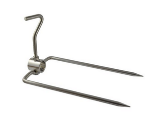 Fábrica al por mayor de acero inoxidable largo grande BBQ Spit Roaster Rotisserie Prong Spike Fork para 16mm 20mm Spit Rod - Product Image 3