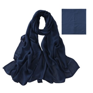 Hijab musulmán de Material nuevo Modal para mujer, venta al por mayor, Jersey Hijab musulmán de Color sólido liso de lujo para mujer, Jersey Premium con gorras interiores - Product Image 2