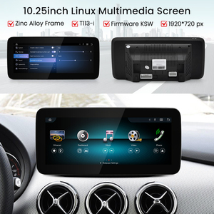 HFmidia 2026 ระบบลินุกซ์ใหม่ 10.25 นิ้ว หน้าจอบาง สำหรับรถยนต์เมอร์เซเดสเบนซ์ W176 C117 X156 CLA GLA เครื่องเล่นวิดีโอในรถยนต์ CarPlay อัตโนมัติ - Product Image 3