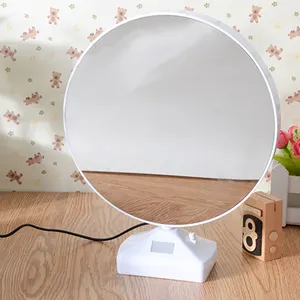 Topjlh Sublimação Espelho Mágico Luz Interna Blank Photo Frame Maquiagem espelho com luz LED