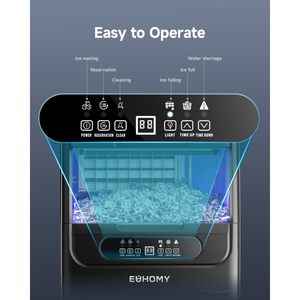 Máquina de Hielo EUHOMY, 70 lb/24 h, 36 Cubos, 8-12 Minutos, Bajo Encimera, con Filtro de Agua, Capacidad de 12 lb - Product Image 4