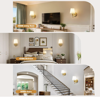 Lampe murale sans fil à intensité variable avec télécommande pour chambre, ferme, galerie – Luminaire mural intérieur