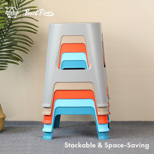 Pearl River Plastic <b>Stool</b> Stackable Modern Design Gray Blue Red Living Room Chair Home Furniture - Product Image 5