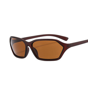 High Quality Premium Sense Ins Sunglasses Vintage Concave Shape <b>White</b> Gold PC <b>Frame</b> UV400 Black Green Lenses - Product Image 2