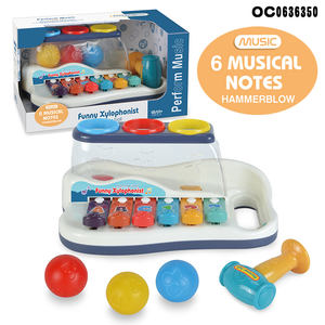 Jouet musical intéressant pour bébé, petit <span class=keywords><strong>xylophone</strong></span>, <span class=keywords><strong>marteau</strong></span> et balle à faire tomber, pour enfants - Product Image 4