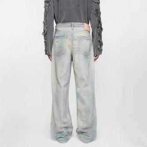 <span class=keywords><strong>Jeans</strong></span> Holgados 2026, Versátiles, Lavados, Envejecidos, con Desgaste Manual, 100% Algodón, Teñidos con Barro - Product Image 2