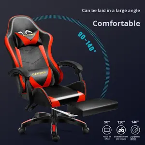 E-Sports <span class=keywords><strong>Gaming</strong></span>-Stuhl aus Leder für Internetcafé und Computer, Bequemer, Lange Sitzender, Verstellbarer, Ergonomischer Büro- und Computerstuhl - Product Image 4