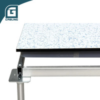 Harga Panel Lantai Terangkat HPL (Calcium Sulphate) Gcabling 600mm X 600mm Sistem Ubin dengan Lapisan Vinyl Anti-Statik untuk Ruang Server