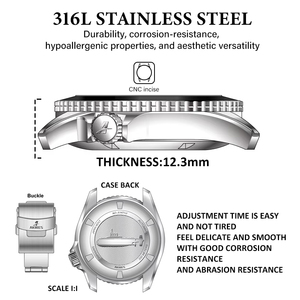 Nuevo <span class=keywords><strong>GMT</strong></span> 20 ATM 200m impermeable NH34 MOVIMIENTO DE ACERO INOXIDABLE personalizado bisel de cerámica buzo relojes mecánicos automáticos - Product Image 4