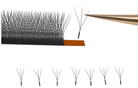 Extensions de cils faites à la main YY 3D-8D en forme de W, volume naturel doux mat, cils trèfle 3D 4D 5D YY Lash