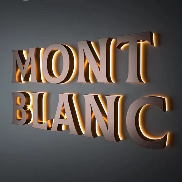 3D Metal Backlit Business Sign Letter Channel Light Logo Sign Office Acrylic Signages Led Illuminated Signs Neon for Storefront