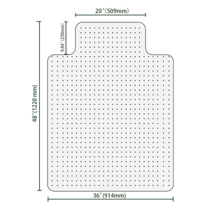 Durable 36''*48'' Clear PVC Office Chair Mat Nailed <strong>Plastic</strong> <strong>Floor</strong> Carpet <strong>Protector</strong> with Lip Vinyl Flooring - Product Image 2