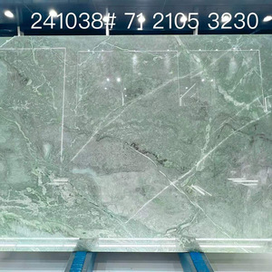 Matériaux en pierre verte luxueuse, tables basses et tables à manger en marbre naturel sur mesure, fond de télévision en pierre luxueuse, marbre - Product Image 2