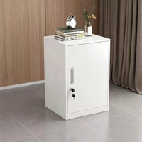 Armoire de rangement de bureau à porte simple en acier laminé à froid, verrouillable, petite armoire à dossiers verticale en métal pour la maison, le bureau ou l'école
