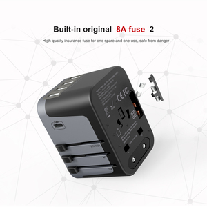 ออกแบบใหม่แบบพกพา Travel ADAPTER 4USB ประเภท <span class=keywords><strong>C</strong></span> 5600ma เอาต์พุต Multi <span class=keywords><strong>plug</strong></span> Universal Charger - Product Image 2