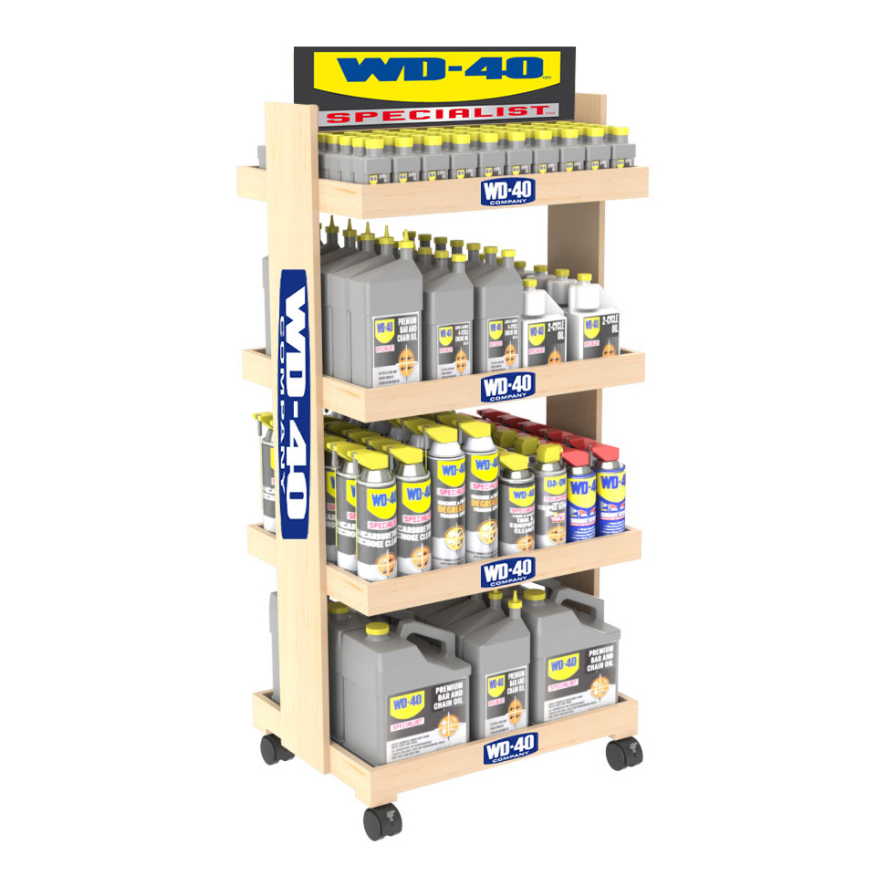4 Layer Chips Custom Banner Retail Wood Display Rack for Grocery — view 5
