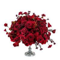 Boule de roses artificielles de 60 cm, décoration de table de mariage, centre de table, décoration de bougie, arrangement de fleurs de rose