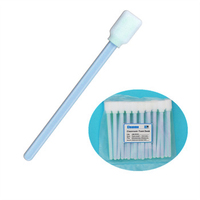 Fs707 Bâton en mousse de polyuréthane de nettoyage en vrac 707 écouvillon de détail de salle blanche avec tête d'éponge rectangulaire carrée