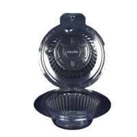 Boîte d'emballage alimentaire transparente en PET écologique de 8 pouces, jetable, de qualité alimentaire, avec pelliculage brillant, personnalisable pour salades et sucre