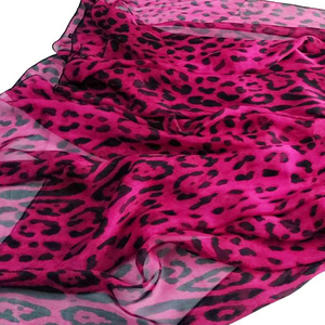 Tessuto in <span class=keywords><strong>Chiffon</strong></span> di <span class=keywords><strong>Seta</strong></span> 100% con Stampa Personalizzata 6mm, Lussuoso e Sottile, Motivo Leopardato per Abbigliamento Femminile - Product Image 3