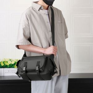 New Fashion Men's Letter Pattern High Quality Lightweight Water-Resistant PU Crossbody <b>Backpack</b> <b>Large</b> Capacity Daily Use All - Product Image 2