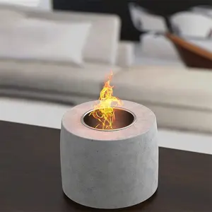 Dayanıklı Mini kapalı ev dekoratif biyo etanol masa üstü ateş çukuru masa taşınabilir şömine