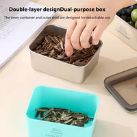 Boîte à bento isotherme empilable en acier inoxydable pour la conservation des aliments, réutilisable et étanche, pour la cuisine