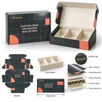Boîte d'expédition personnalisée en carton ondulé E-Flute brillant avec logo doré pour l'e-commerce
