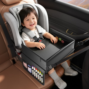Plateau de sécurité pour siège auto enfant Zoch 39x34x29,5cm, rangement multifonctionnel avec support pour les jambes pour siège arrière - Product Image 4
